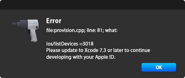 xcode 7.3 impactor
